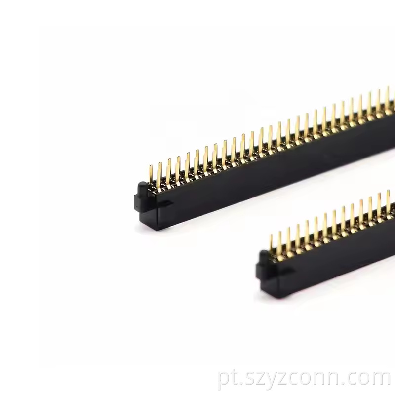 1.27mm Pitch Female Header Dual Row DIP With Outside Post H4.3mm 23P-250P (4)